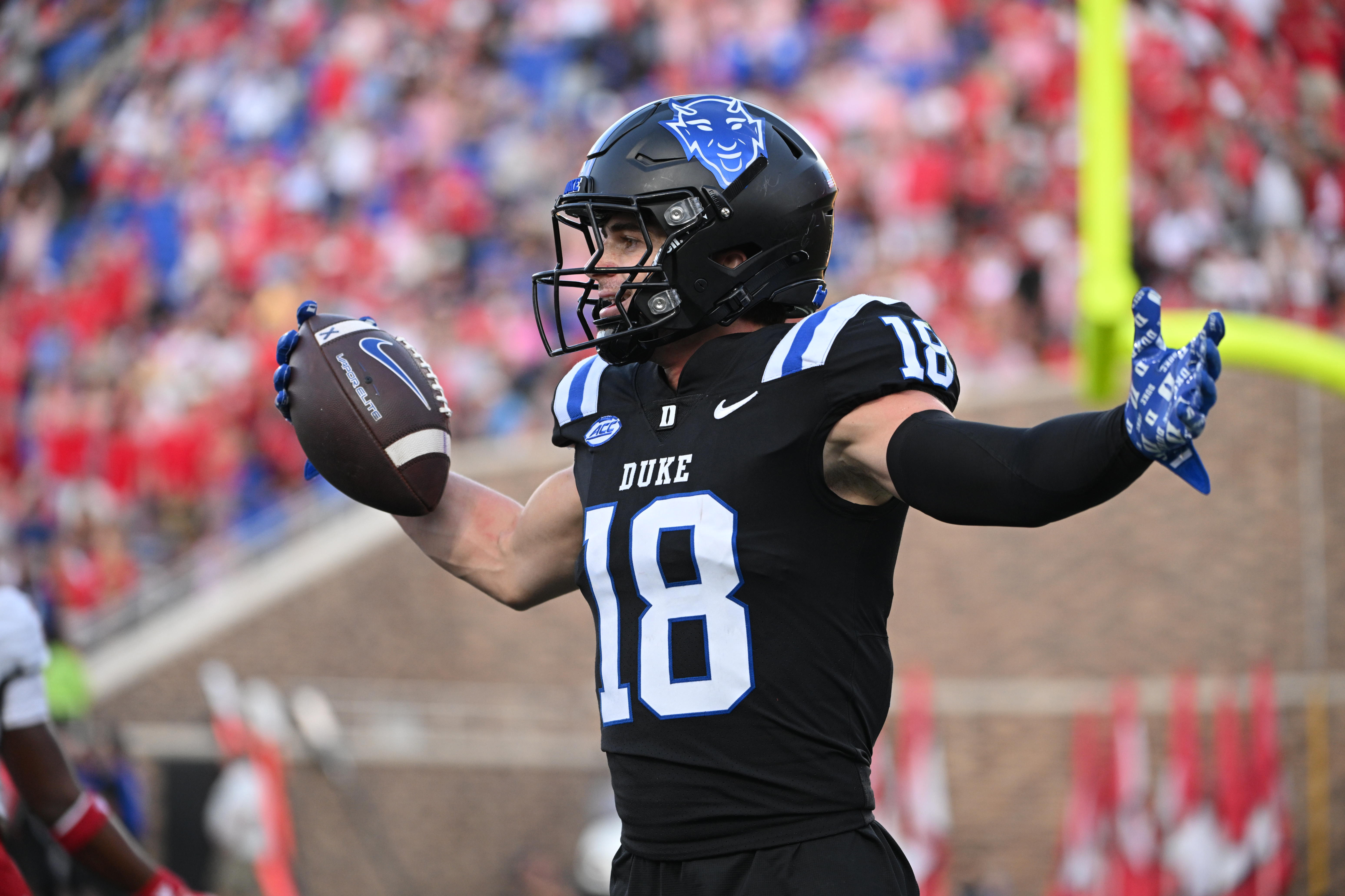 Duke wide receiver Cooper Barkate