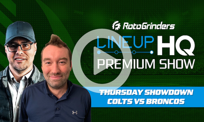 Premium NFL LineupHQ Showdown Build Show: IND vs DEN