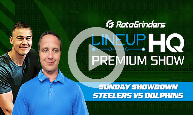 Premium NFL LineupHQ Showdown Build Show: PIT vs MIA