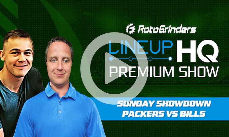 Premium NFL LineupHQ Showdown Build Show: GB vs BUF