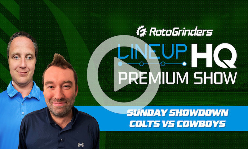 Premium NFL LineupHQ Showdown Build Show: IND vs DAL