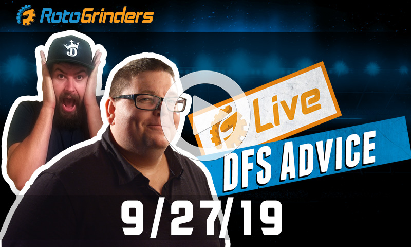 MLB DFS 9/27/19 GrindersLive