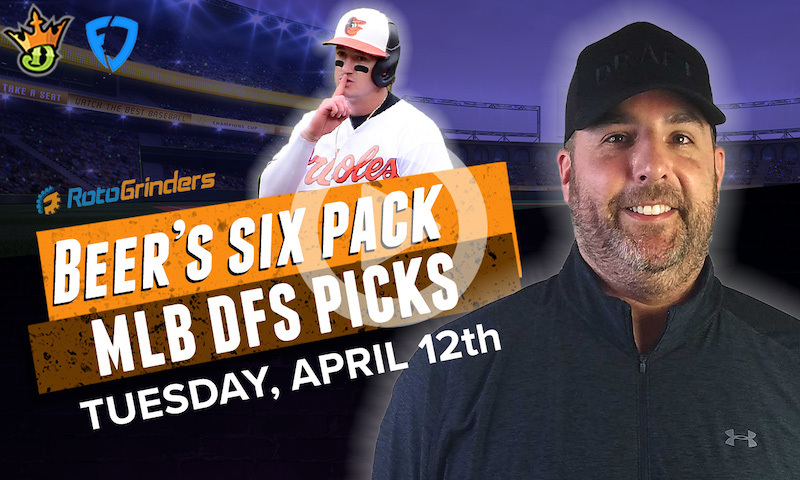 DraftKings and FanDuel MLB Six-Pack: Tuesday, 4/12/22