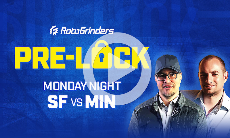 NFL DFS Monday Night Football Pre-Lock Show - 49ers vs. Vikings