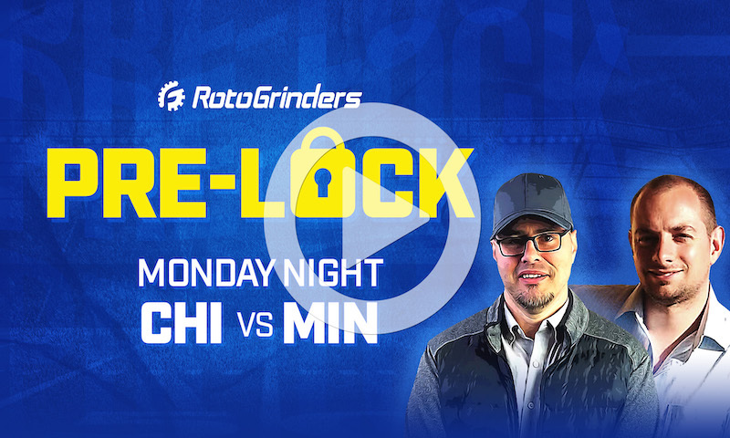 NFL DFS Monday Night Football Pre-Lock Show - Bears vs. Vikings