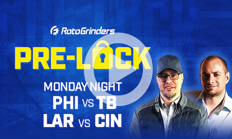 NFL DFS Monday Night Football Pre-Lock Show - Eagles vs Buccaneers / Rams vs Bengals