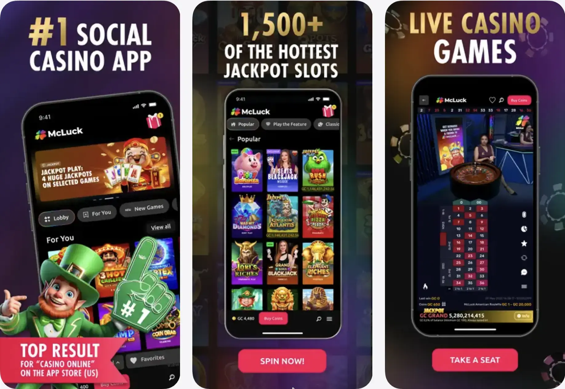 McLuck Promo Code mobile app games, and jackpot slots.