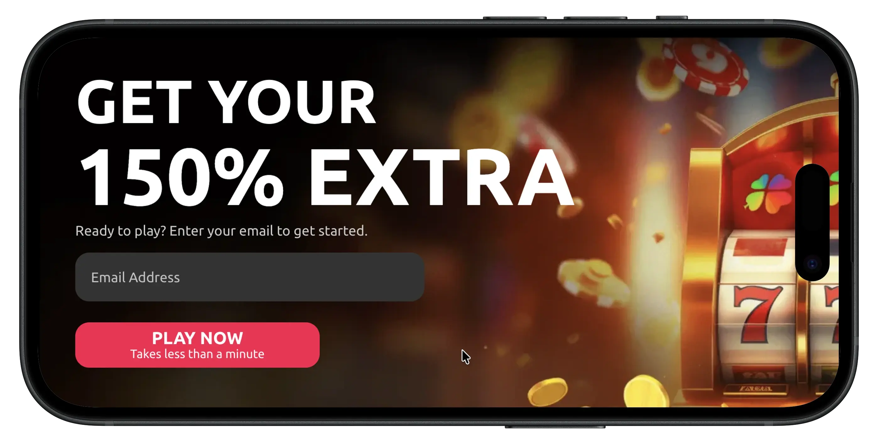 McLuck Social Casino sign up and play now homepage.