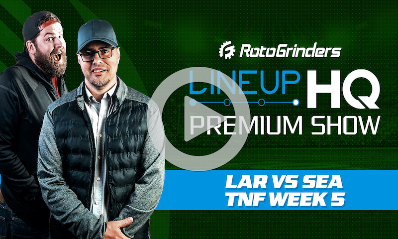 Week 5 TNF Premium LineupHQ Showdown Show: LAR vs. SEA