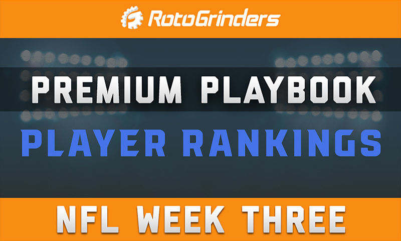 Notorious' Premium Playbook - Player Rankings: NFL Week 3