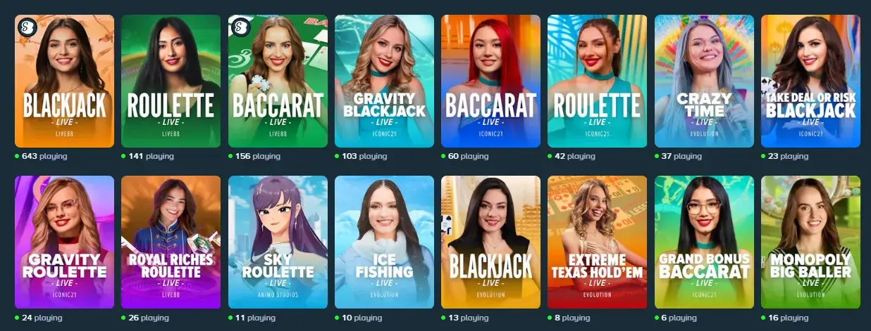 New Social Casino Live Dealer Games at Stake.us