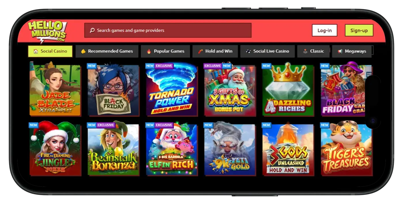 New Social Casinos - Hello Millions Casino