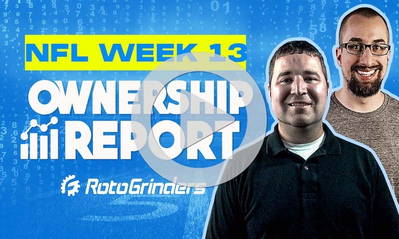 NFL Week 13 DFS Ownership Report