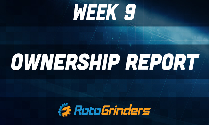 NFL Week 9 DFS Ownership Report