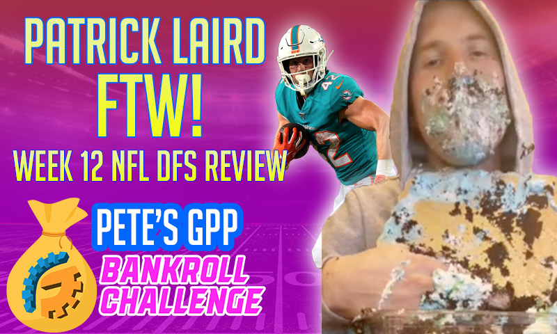 Patrick Laird FTW: NFL Week 12 DFS Bankroll Challenge Review