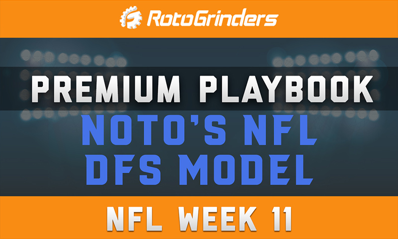 Noto's Premium Playbook - NFL DFS Model: Week 11