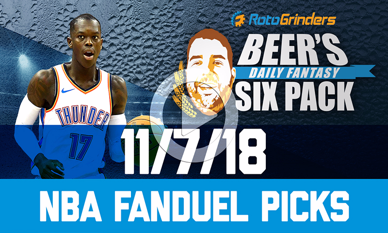 FanDuel NBA Six-Pack: Wednesday, November 7th