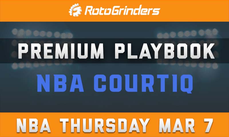 Premium Playbook: Thursday, March 7th