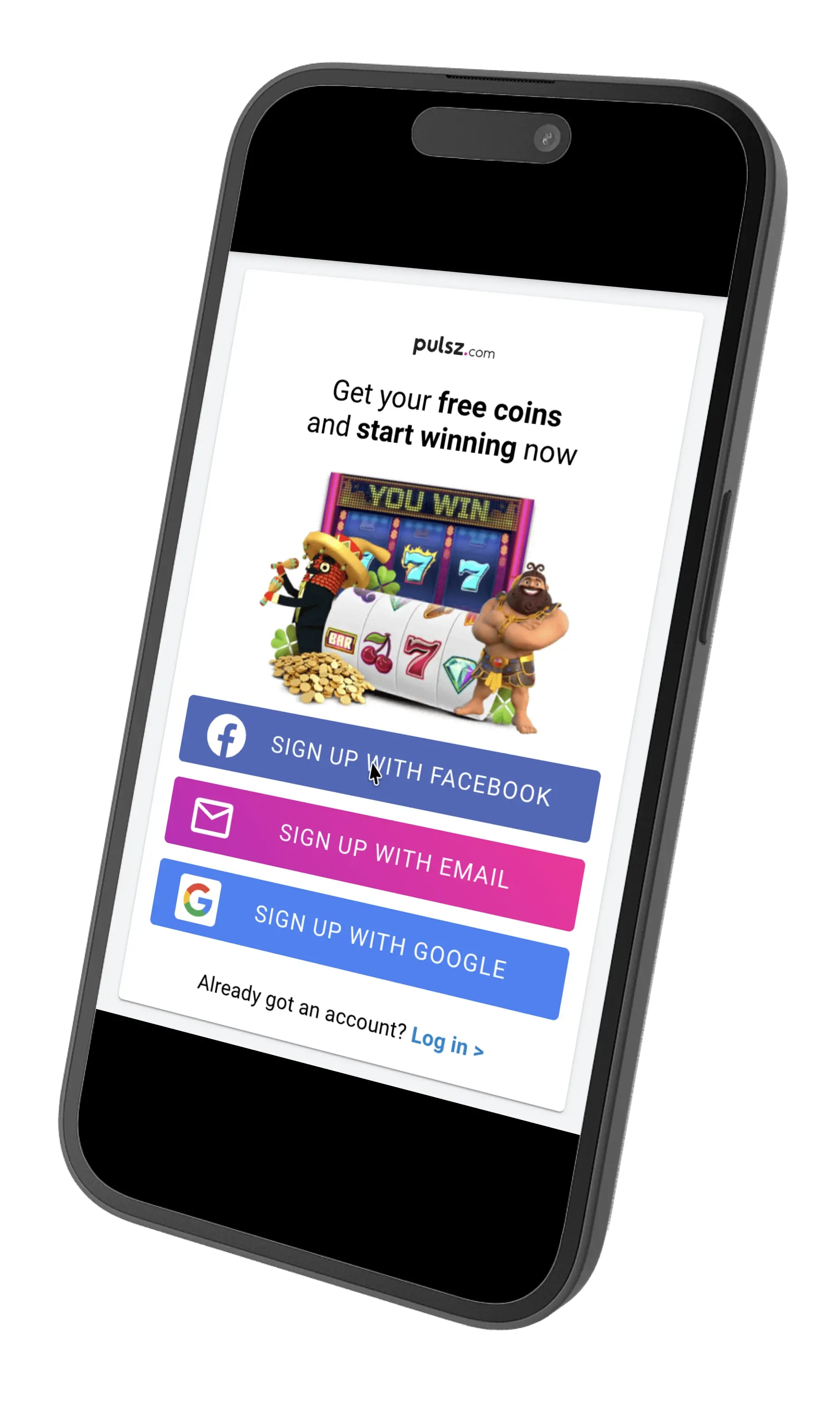 Pulsz promo code registration information.
