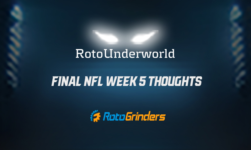 Final NFL Week 5 Thoughts - RotoUnderworld