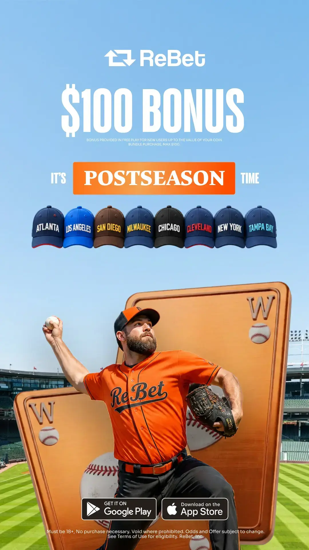 Rebet promo code GRINDERS to a get $100-bonus for Postseason time