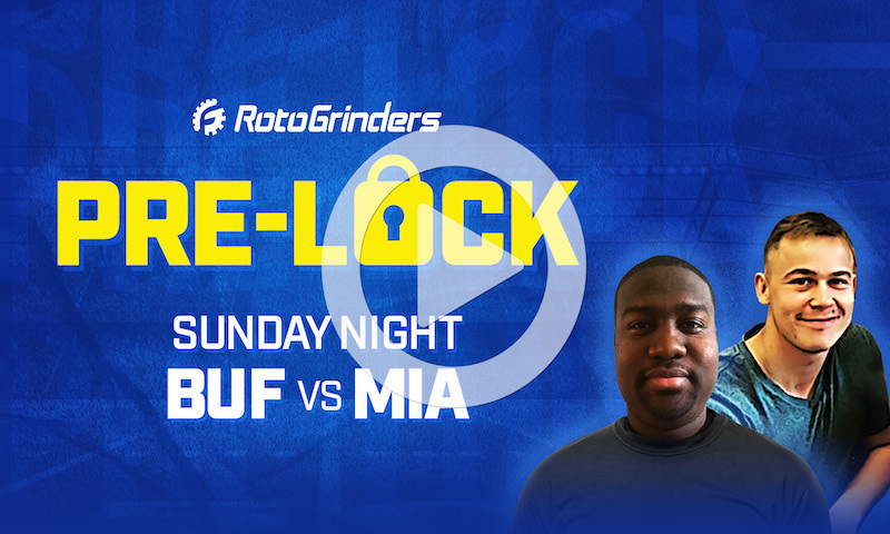 NFL DFS Sunday Night Football Pre-Lock Show - Bills vs. Dolphins