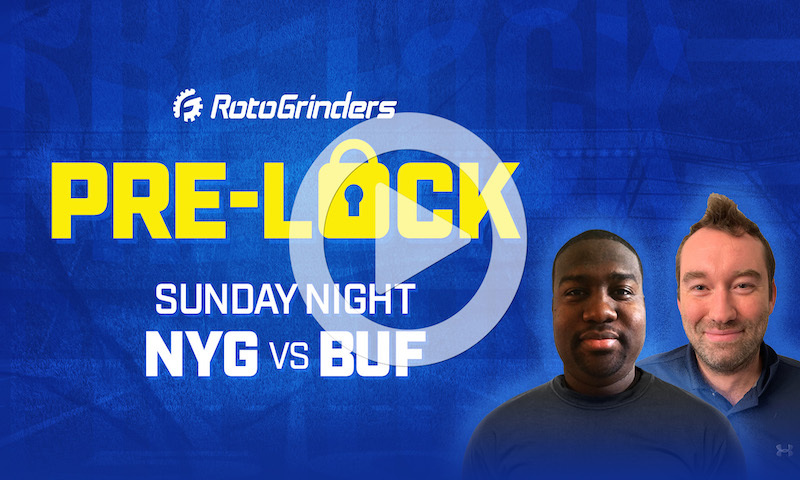 NFL DFS Sunday Night Football Pre-Lock Show - Giants vs. Bills