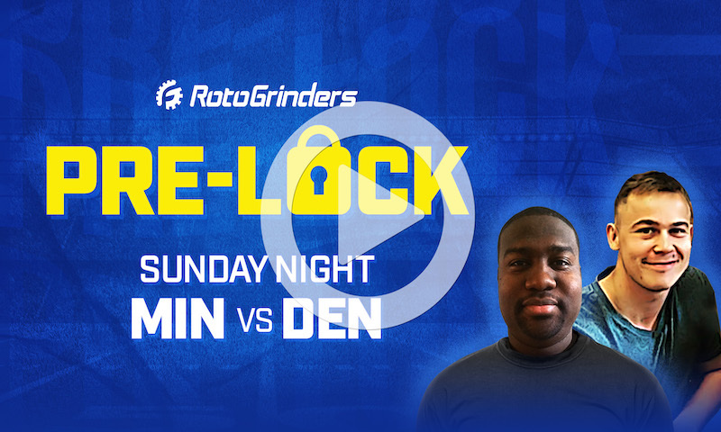 NFL DFS Sunday Night Football Pre-Lock Show - Vikings vs. Broncos