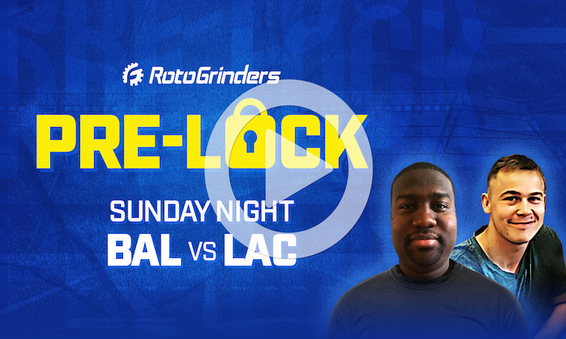 NFL DFS Sunday Night Football Pre-Lock Show - Ravens vs. Chargers