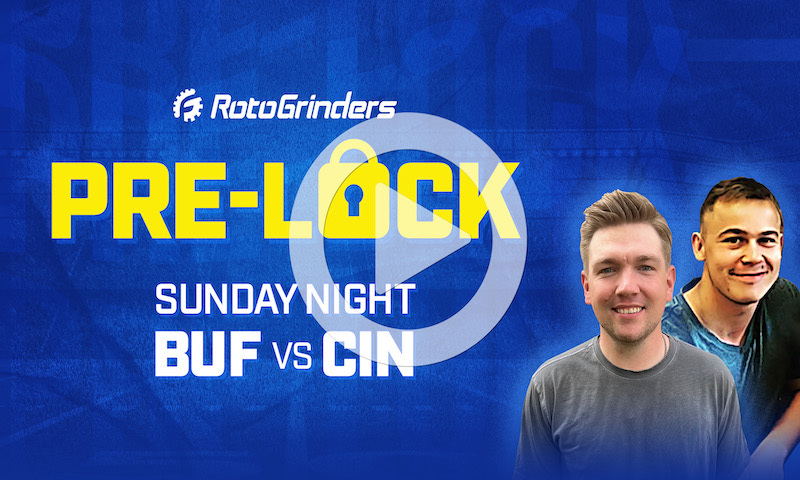 NFL DFS Sunday Night Football Pre-Lock Show - Bills vs. Bengals