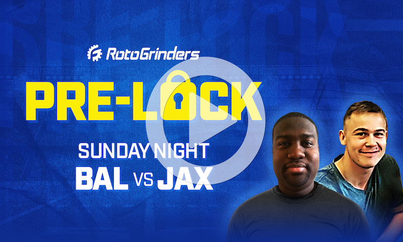 NFL DFS Sunday Night Football Pre-Lock Show - Ravens vs. Jaguars