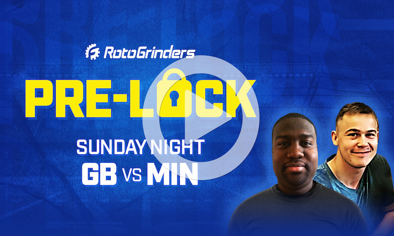 NFL DFS Sunday Night Football Pre-Lock Show - Packers vs. Vikings