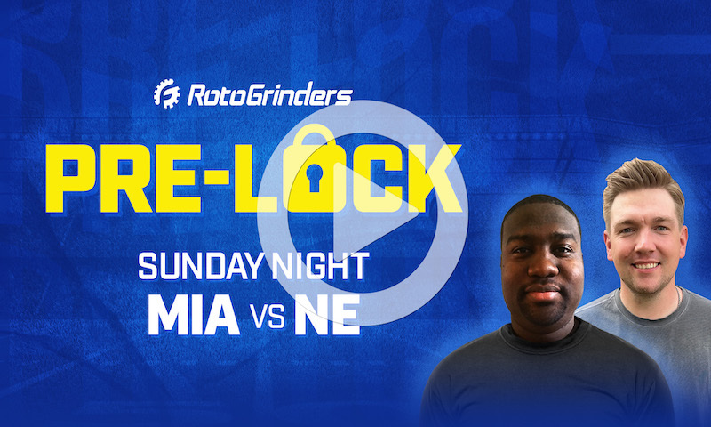 NFL DFS Sunday Night Football Pre-Lock Show - Dolphins vs. Patriots