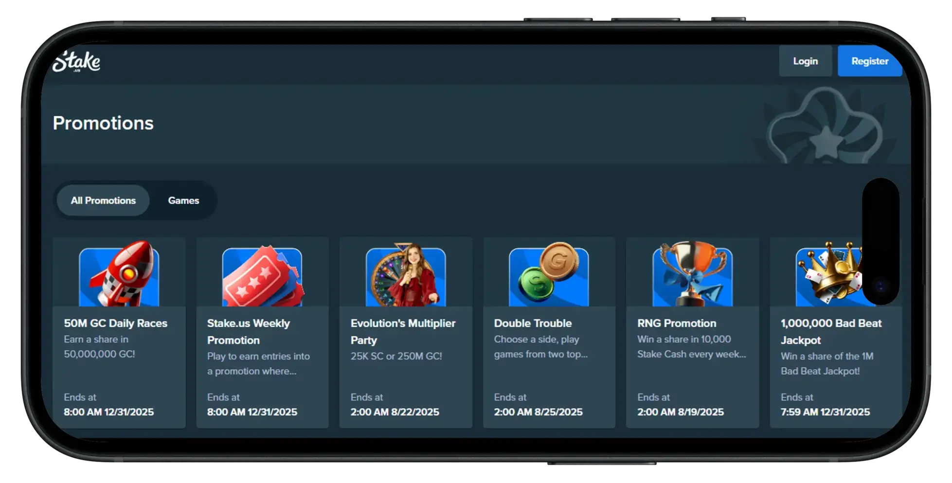 Stake.us Social Casino No Deposit Bonus