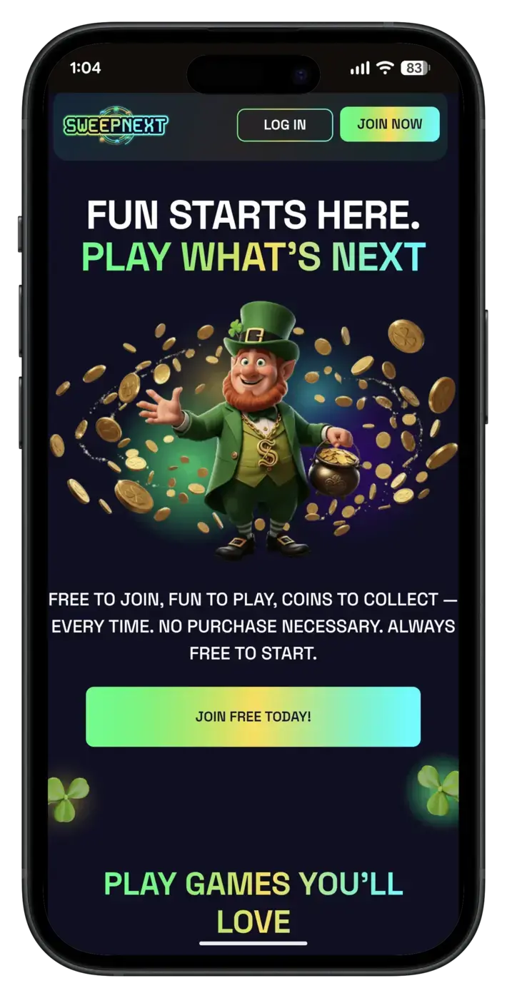 SweepNext Casino Mobile