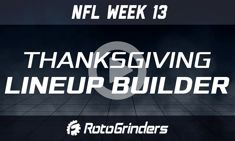 NFL Thanksgiving DraftKings & FanDuel Lineup Builder