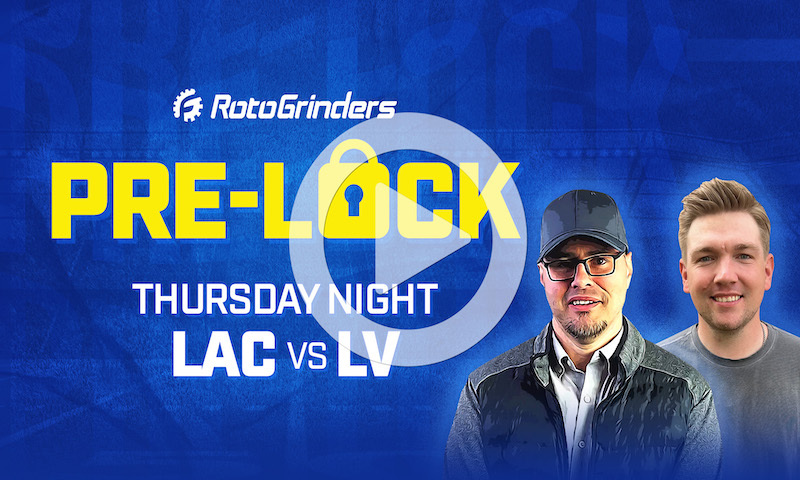 NFL DFS Thursday Night Football Pre-Lock Show - Chargers vs Raiders