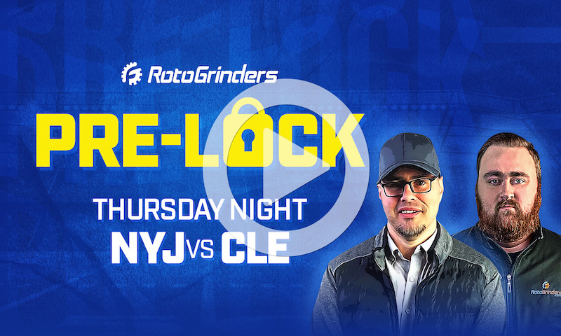 NFL DFS Thursday Night Football Pre-Lock Show - Jets vs. Browns