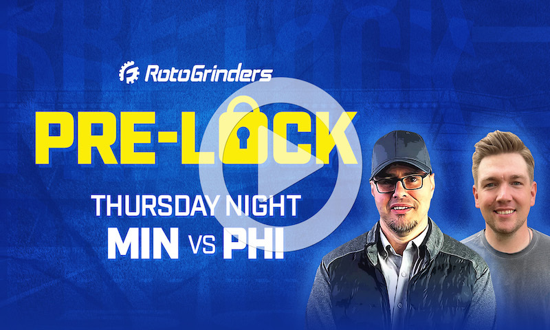 NFL DFS Thursday Night Football Pre-Lock Show - Vikings vs. Eagles