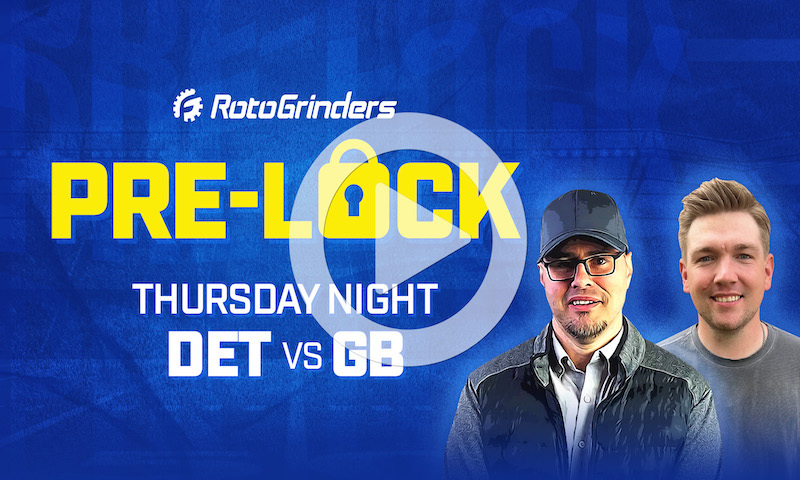 NFL DFS Thursday Night Football Pre-Lock Show - Lions vs. Packers