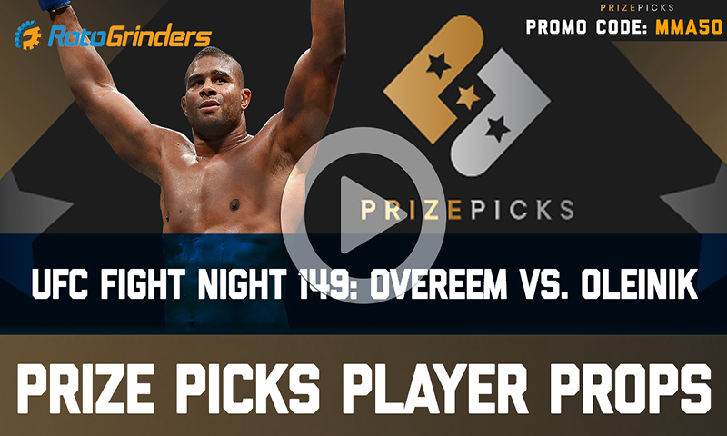 PrizePicks MMA Player Props - UFC Fight Night 149: Overeem vs. Oleinik