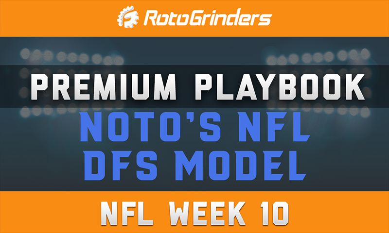 Noto's Premium Playbook - NFL DFS Model: Week 10