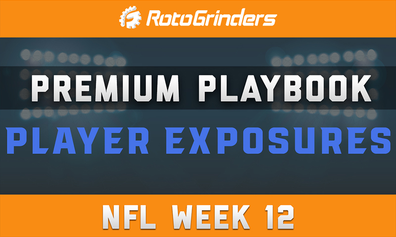 MrTuttle's Premium Playbook - Player Exposures: NFL Week 12