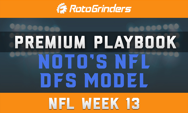 Noto's Premium Playbook - NFL DFS Model: Week 13