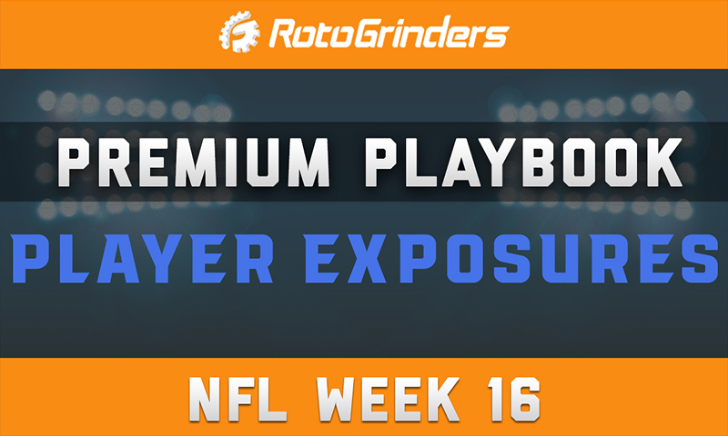 MrTuttle's Premium Playbook - Player Exposures: NFL Week 16
