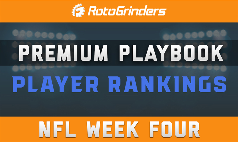 Notorious' Premium Playbook - Player Rankings: NFL Week 4