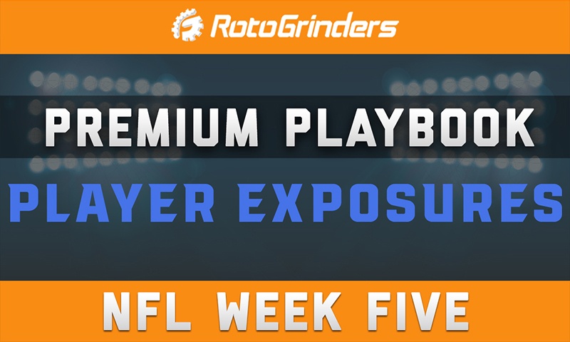 MrTuttle's Premium Playbook - Player Exposures: NFL Week 5