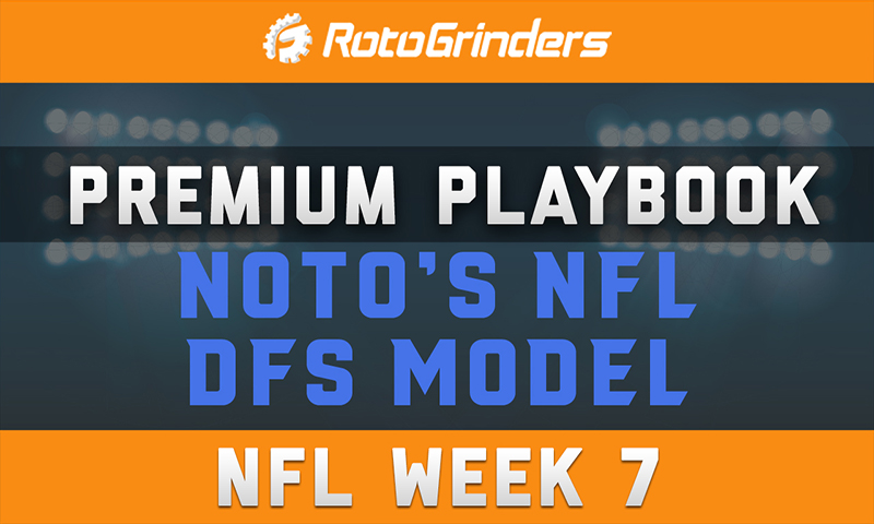 Noto's Premium Playbook - NFL DFS Model: Week 7