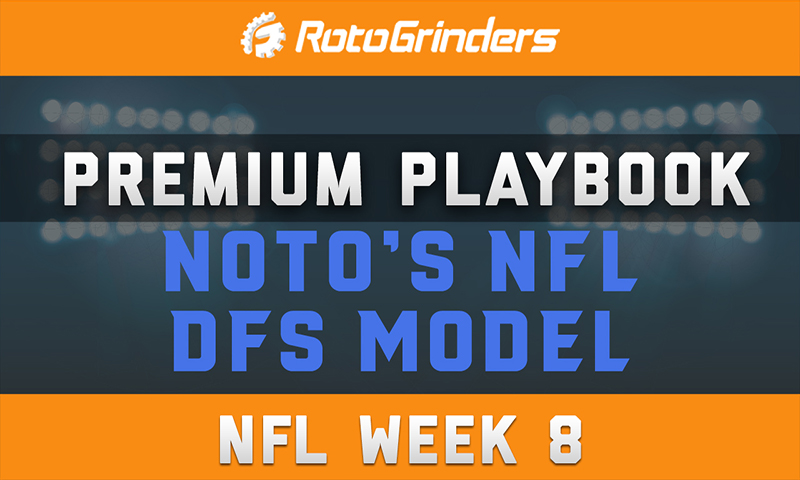 Noto's Premium Playbook - NFL DFS Model: Week 8