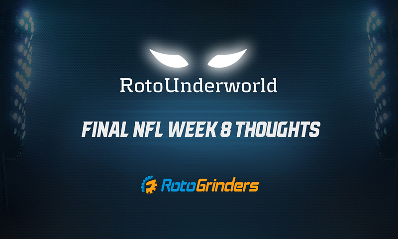 Final NFL Week 8 Thoughts - RotoUnderworld